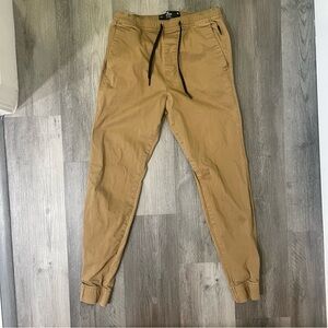 Men’s Hollister Tan Skinny Twill Joggers